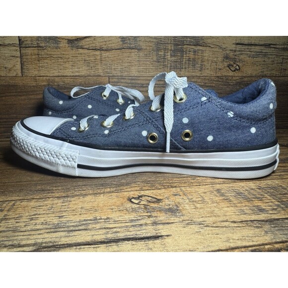 Converse Women’s Chuck Taylor All Star Low Polka Dot Denim‎ Sneakers Size 6 - Picture 5 of 10